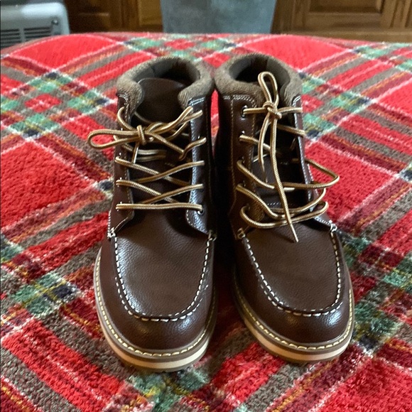 Men's Brown Leather Boots - Picture 1 of 5